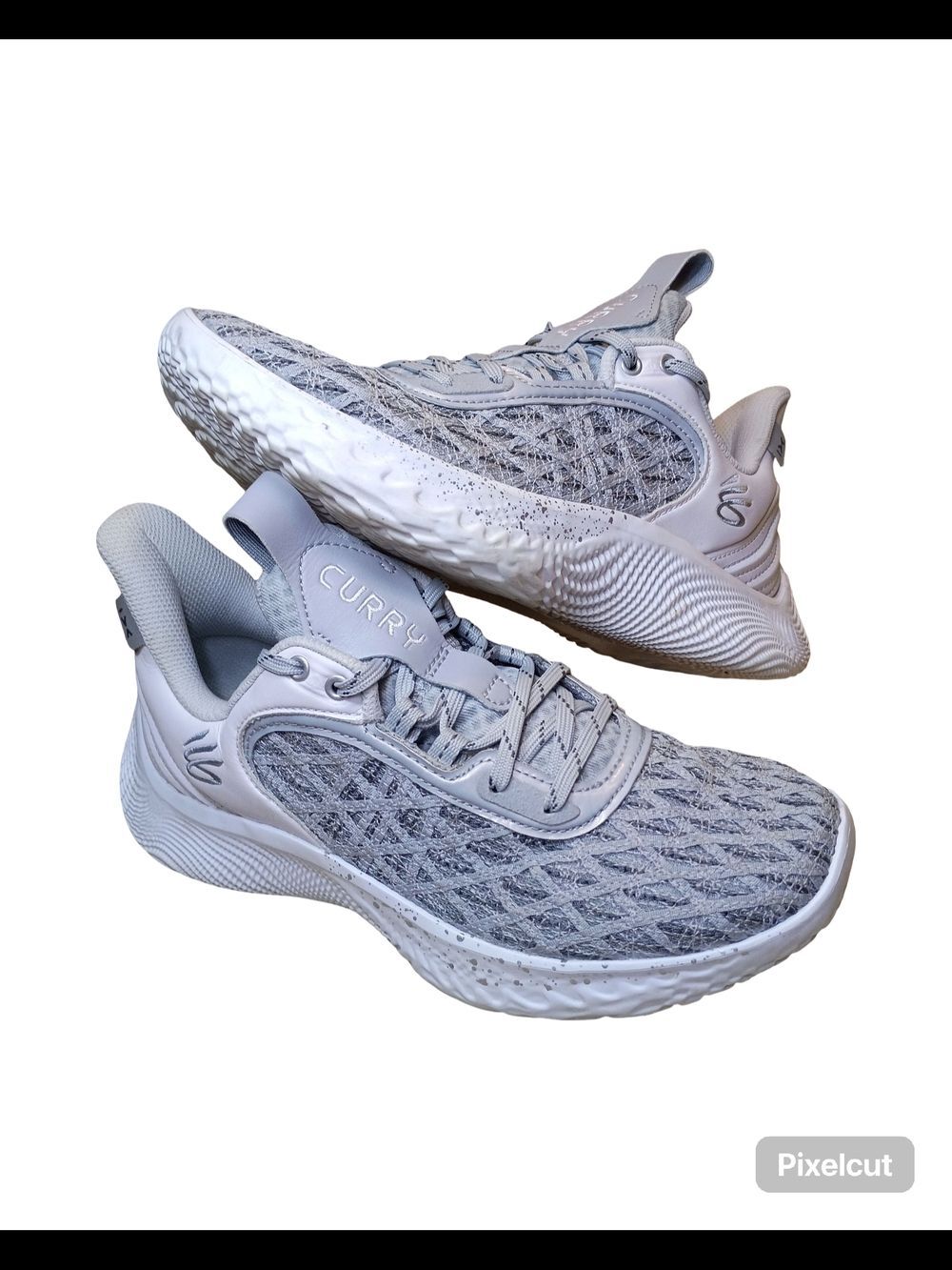 Under Armour Curry Flow Women’s Running Shoes | Light Gray/White| Women's Size 8